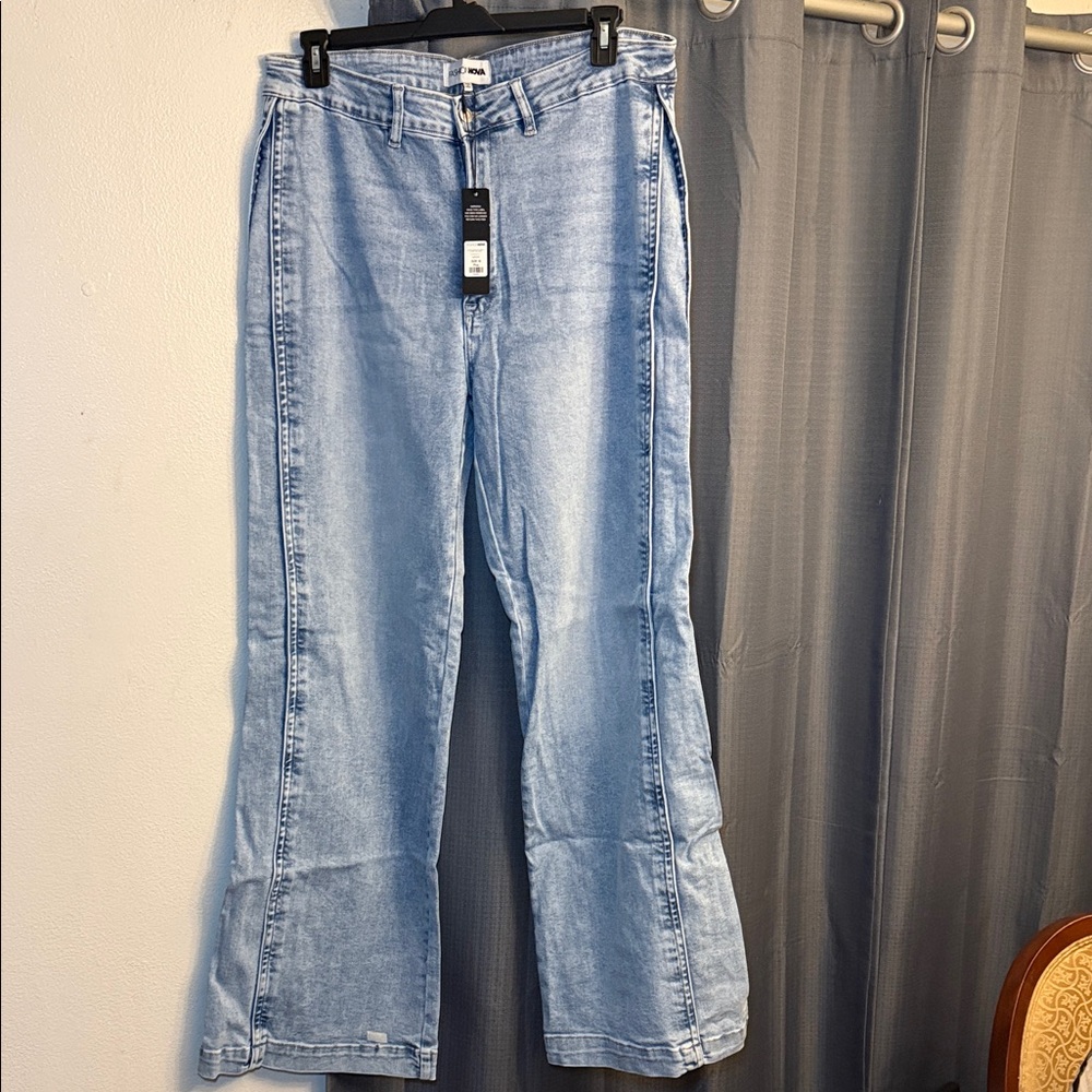 Fashion Nova Light Blue Flare Jeans